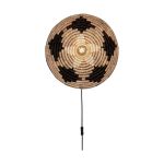 Good&Mojo Wall Light Andros Black/Natural | Suitable for 1x E27 