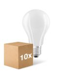 Multipack 10x Ledvance Classic LED E27 Pear Filament Frosted 17W 2452lm - 840 Cool White | Replaces 150W