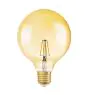 Osram Vintage 1906 LED E27 Globe Filament Gold 125mm 2.8W 200lm - 824 Extra Warm White | Replaces 25W
