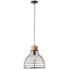Brilliant Avia Pendant Metal Wood Black | 350mm - Suitable for 1x E27