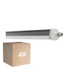 Multipack 4x Ledvance Waterproof Batten Damp Proof FLEX Throughwiring PC 42W 6900lm - 865 Daylight | 150cm -Replaces 2x58W