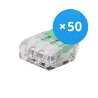 Multipack 50x Lever Wire Connector | Universal | 3 Wires | 0.2-4.0MM²